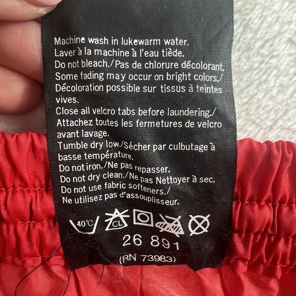 Helly Hansen L Large Rain Pants Red Packable Nylon Water Resistant Pull On - Picture 9 of 16